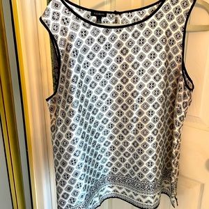 Talbots black and white shell